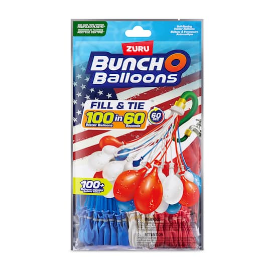 Zuru Bunch O Balloons Red, White &#x26; Blue Self Sealing Water Balloons Pack
